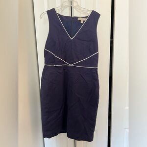 V-Neck Navy Blue Banana Republic Shift Dress Size 10P